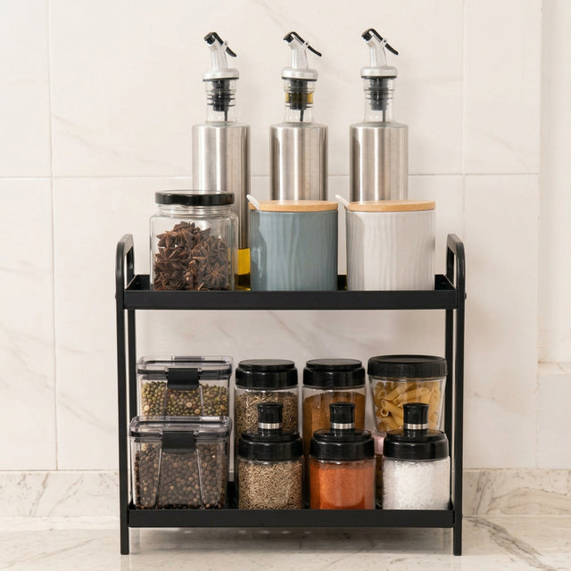 2 Tier Kitchen Storage Rack Kitchen accessories Shelf Risers