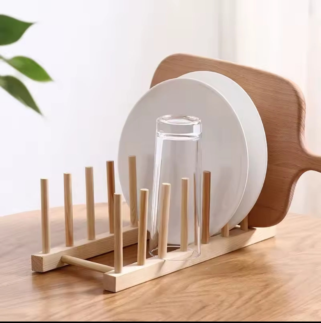 Bamboo Plate Holder Waterproof with 14 Plate Capacity- Furaha Finds Kenya