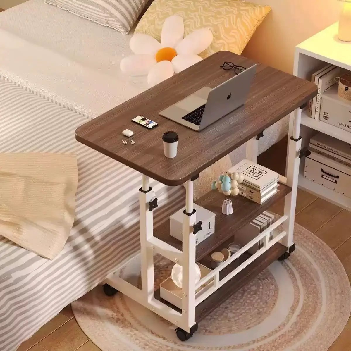 Adjustable Laptop Desk with Storage Shelves Laptop desk Laptop Stands