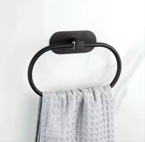 Self Adhesive Towel Ring Holder – Wall Mounted Bathroom and Kitchen Organizer