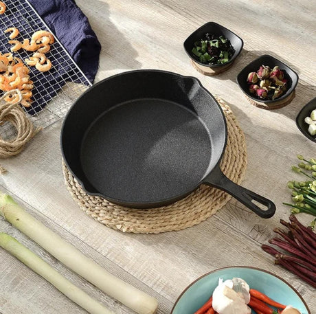 Extra Large 30cm Cast Iron Skillet Fry Pan–Multipurpose Cooking, Baking, and Serving- Furaha Finds Kenya
