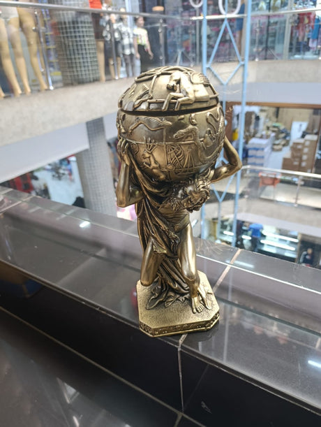 Atlas Mythology Resin Statue in Unique Pose for Home Decor and Collectible Display