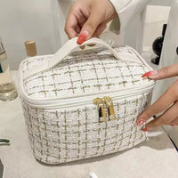 Tweed Luxury Cosmetic Bag Organizer for Travel Beauties Beauty & Personal Care Makeup Bags
