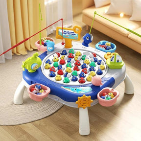 Children’s Magnetic Fishing Toy Set with Music & Rotating Table Baby & Kids Fishing Toys
