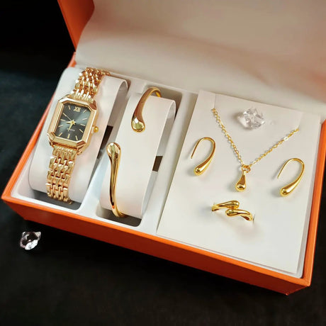 Ladies Gold Watch & Jewellery Gift Set Gift set Jewelry Sets