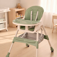 Baby Feeding Chair Foldable Height Adjustable With Wheels Kids Essentials High Chairs
