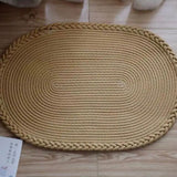 Handmade Jute & Rattan Oval Mat Tableware