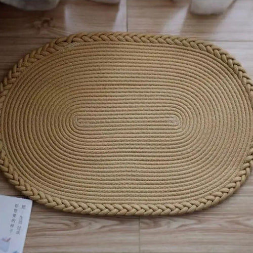 Handmade Jute & Rattan Oval Mat Tableware