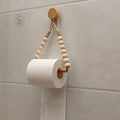 Boho Wooden Bead Toilet Paper Holder Toilet paper holder Toilet Paper Holders