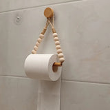 Boho Wooden Bead Toilet Paper Holder Toilet paper holder Toilet Paper Holders