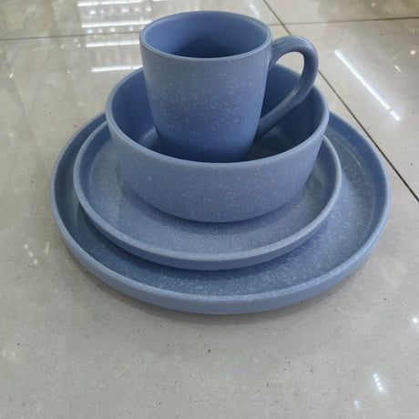 24pcs Ceramic Dinner Set – Plates, Bowls, Cups, and Side Plates