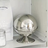 Spherical Stainless Steel Flip-Top Storage Jar Food storage container Food Storage Containers