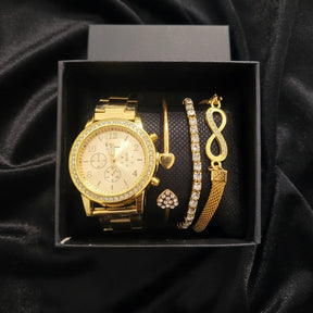 4 in 1 Infinity Watch Set – Elegant Ladies Set Jewelry Sets