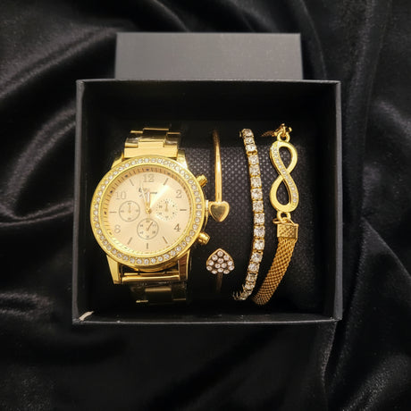 4 in 1 Infinity Watch Set – Elegant Ladies Set Jewelry Sets