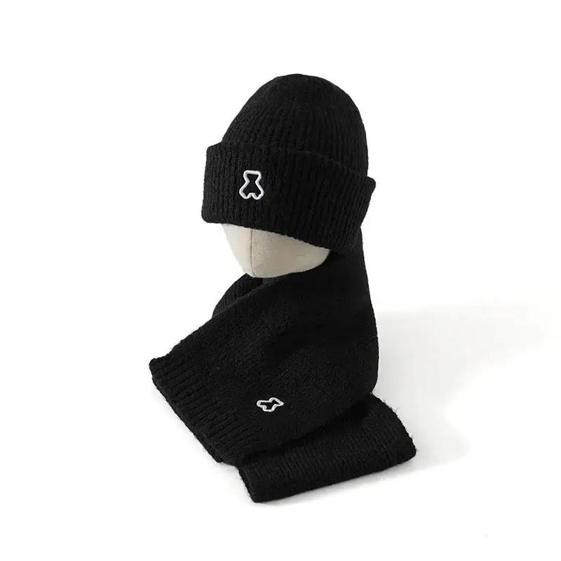 Kids Bear Beanie Hat & Scarf Set Winter set Clothing