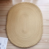 Handmade Jute & Rattan Oval Mat Tableware