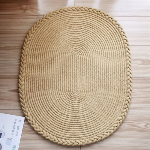 Handmade Jute & Rattan Oval Mat Tableware