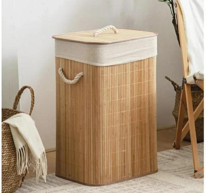 Foldable Large Capacity Wooden Laundry Basket – Original Bamboo