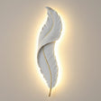 White Nordic Feather LED Wall Light Wall art Wall Art