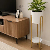 Gold Metal Plant Stand with Pot Plant Stands