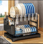 Quality Carbon 2 Tier Dish Rack White For Busy Kitchens Kitchen Rack Dish Racks