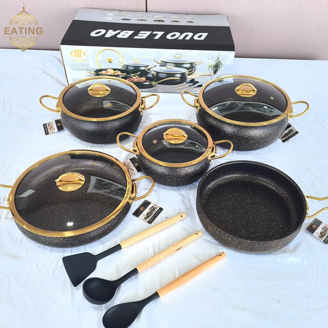 9 Piece Granite Classy Cookware Set- Furaha Finds Kenya