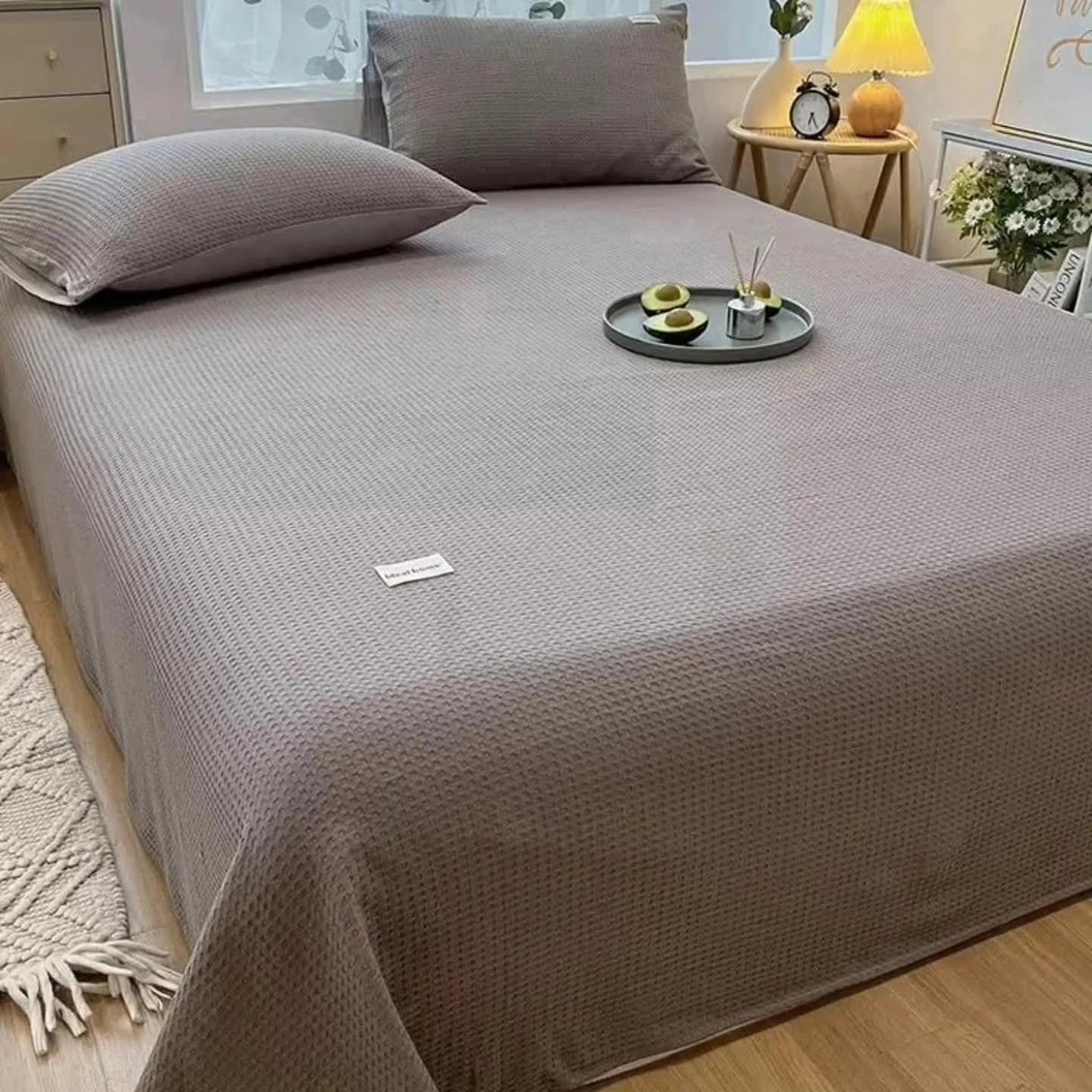 Waffle Bed Coverlet Set with Pillowcases Quilts & Comforters