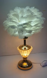 Crystal Feather Table Lamp – Multiple Bases & Feather Colours