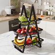 3-Tier Triangular Metal Mesh Fruit Basket Fruit basket Household Storage Baskets