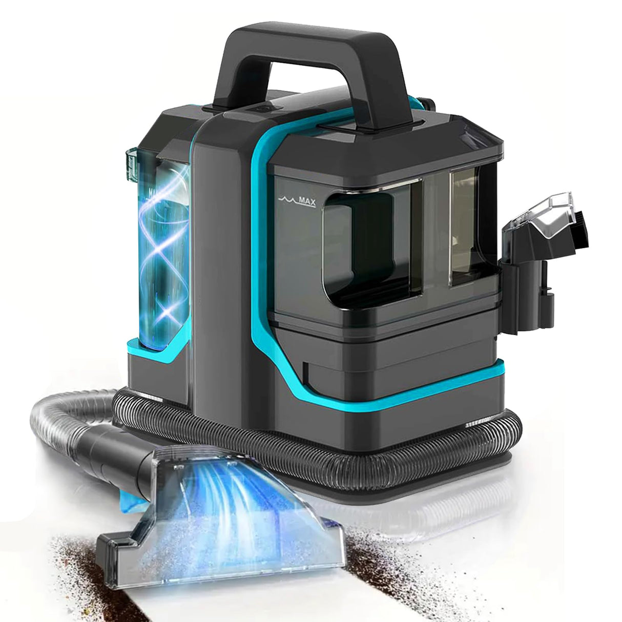 Wet and Dry Handheld Vacuum Cleaner with Double Head for Sofa and Carpet Spot Cleaning