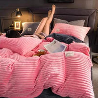 High-Quality Velvet Duvet Set TC/Weaver 6x6 with Bedsheet and Pillowcases Bedding