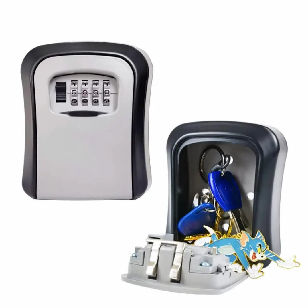 Wall Mounted Key Safe Box Weatherproof 4 Digit Lock For Home Car accessories Keys