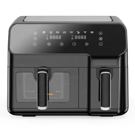 Hisense 8.6L Dual Air Fryer Digital Touchscreen, Dual Baskets, Rapid Oil Free Cooking