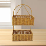 Rattan Shower Caddy – Handwoven Water-Resistant Bathroom Organizer wall mounted caddies Wall-Mounted Caddies