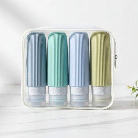 Silicone Travel Lotion Bottles Set of 4 Travel bottles Travel Bottles & Containers