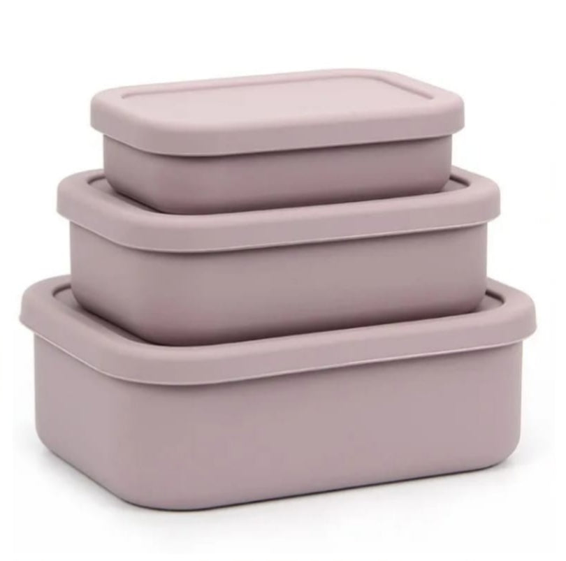 Leak Proof Food Grade Silicone Lunch Box Set 3pcs