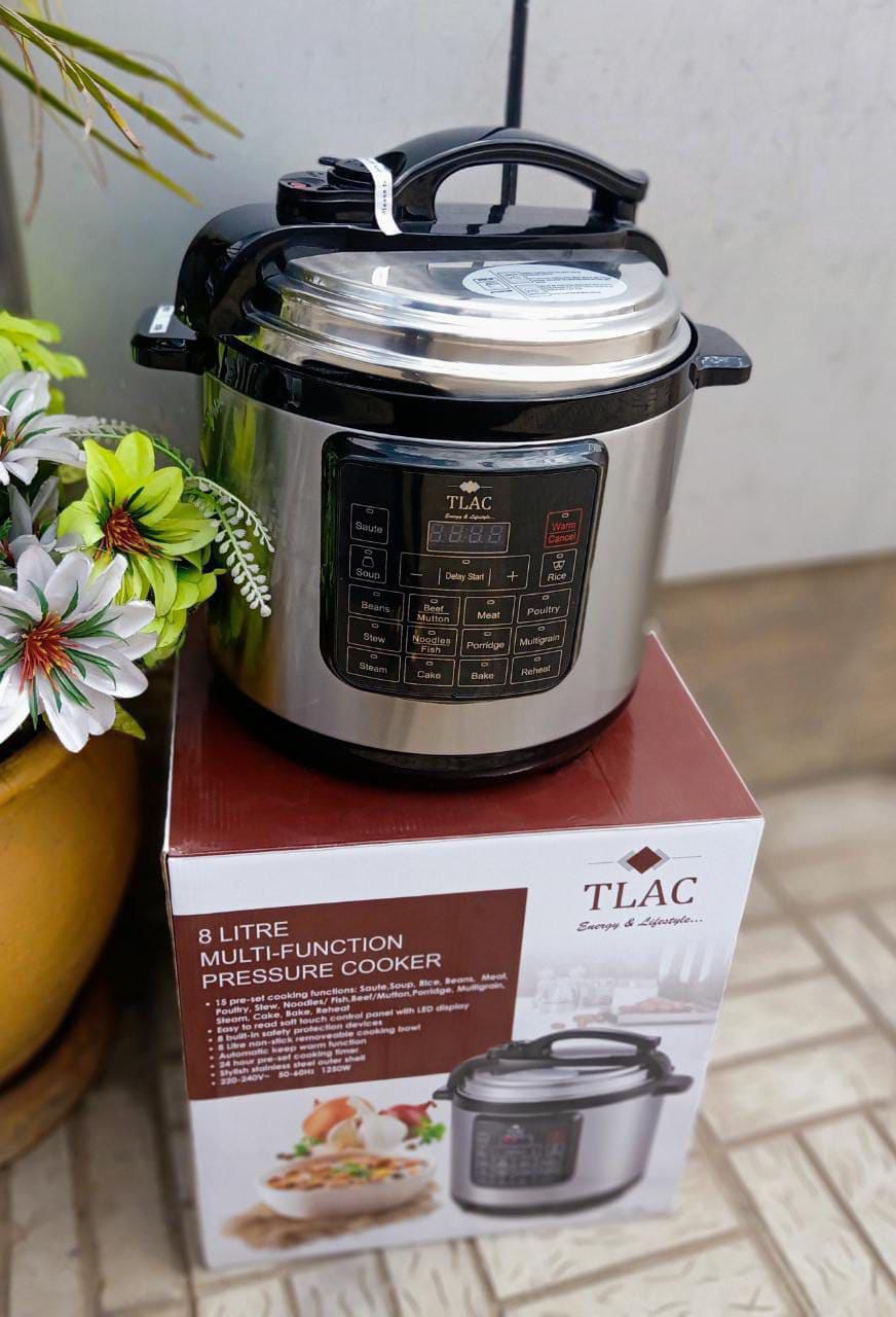 TLAC 8 Litre Electric Pressure Cooker 1250W with 1 Year Warranty
