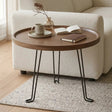 Mid-Century Metal & Wood Side Table Side table Side Tables