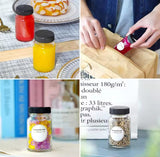 Set of 5 Wellness Gingershots Glass Bottles 60ml, Reusable & Compact with Black Lid.