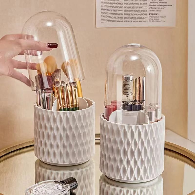 Multifunction 360° Rotating Organizer Holder for Makeup Brushes, Pens, and Desktop Storage