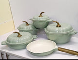 Furaha Finds 9pcs USFE Pumpkin Granite Cookware Set