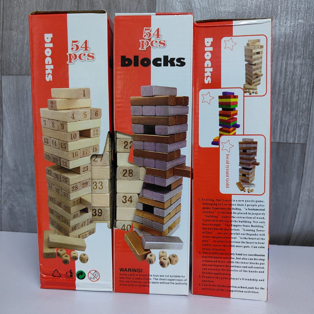 Classic Wooden Jenga Game 54pcs Block Set- Furaha Finds Kenya