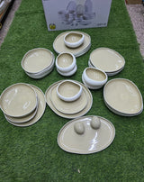Dinner Set For Six 27 Piece Elegant European Porcelain Kitchen & Dining Dinnerware Sets