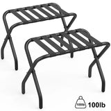Foldable Metal Luggage Rack Suitcase Stand Heavy Duty 68.5×35×58cm Luggage rack Luggage Racks & Stands
