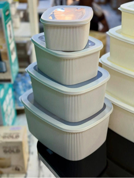 4pcs Multipurpose Storage Containers – Leak Proof and Microwave Safe