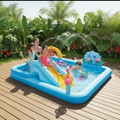 Inflatable Kids Splash Play Pool with Slide Inflatable pool Inflatable Pools