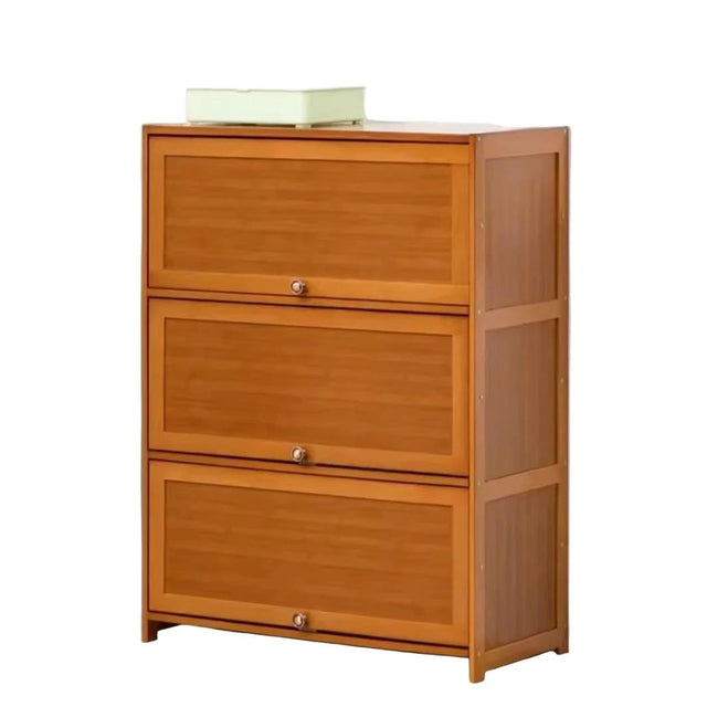 Flip Side Bamboo Shoe Cabinet and Storage Shelf – Multi-Tier Design Storage & Organization