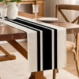 Striped Linen Table Runner Table runner Table Runners