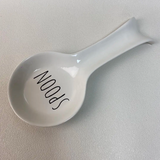 Elegant White Ceramic Spoon Rest- Furaha Finds Kenya