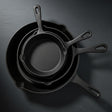 Cast Iron Skillet Set 4pc Heavy Gauge For Home And Outdoors Kitchen & Dining